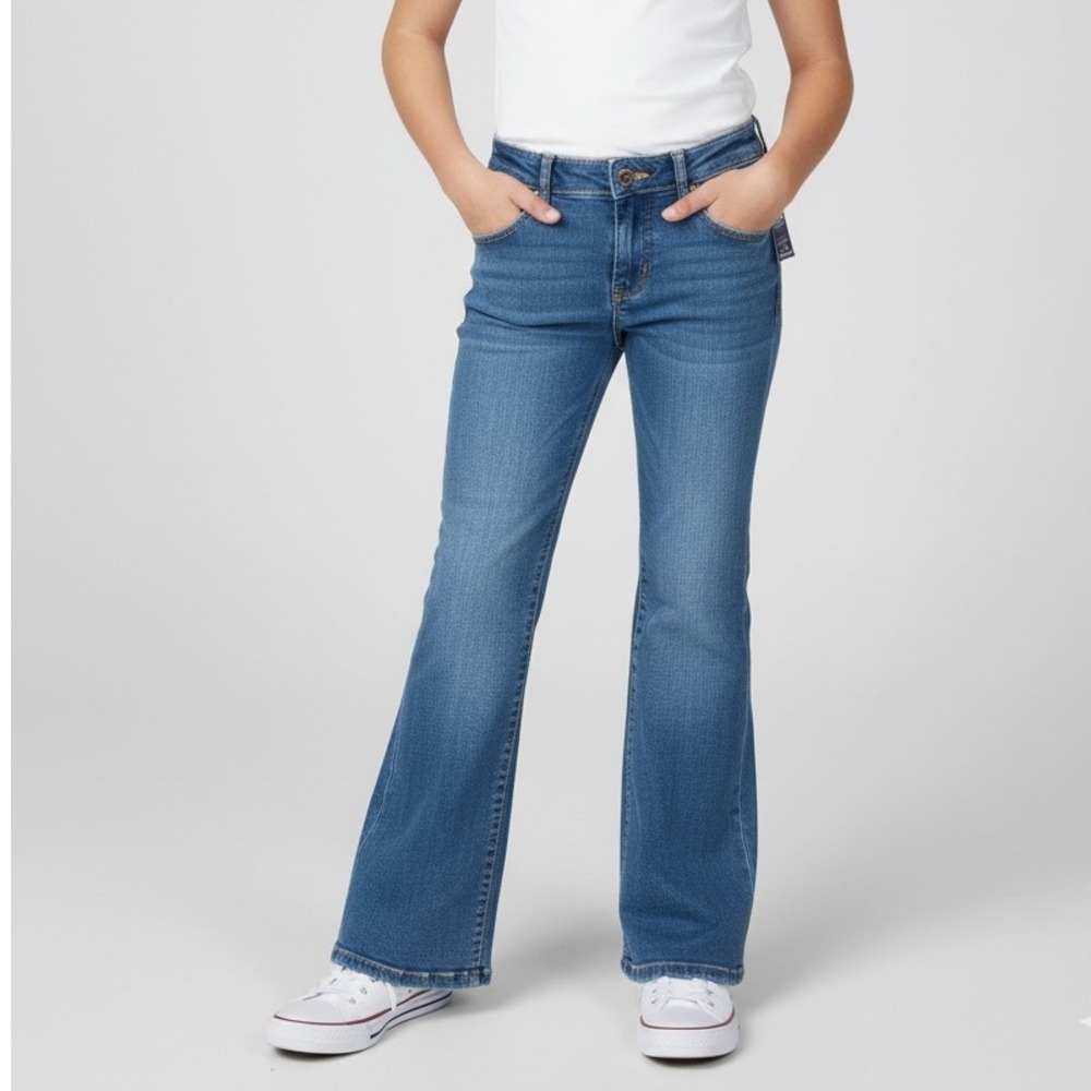 Basic Editions‎ Jeans Girls Plus Size 12 1/2 Relaxed Flare Leg Y2K New with Tags